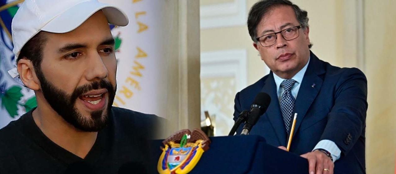 El presidente de El Salvador, Nayib Bukele, y el de Colombia, Gustavo Petro