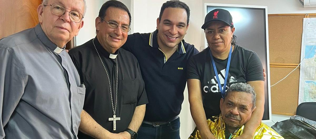 Luis Manuel Díaz después de su encuentro con su esposa Cilenis Marulanda.