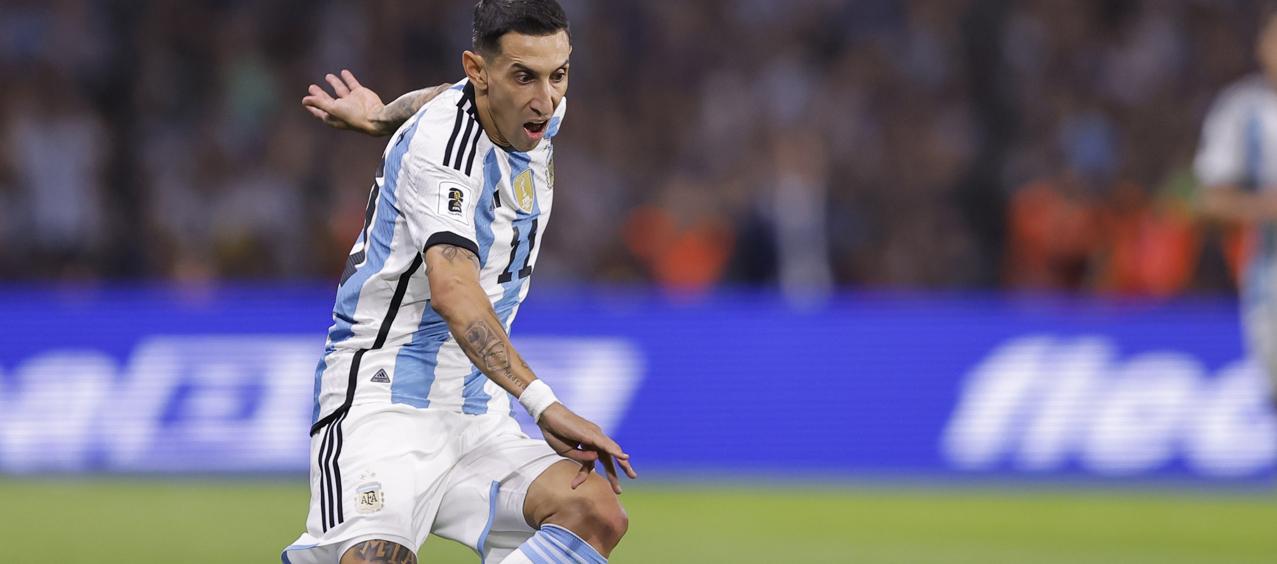 Ángel Di María fue campeón mundial con Argentina en Catar 2022. 