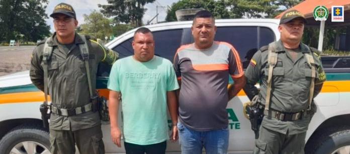 Captura oficial de Franklin Enrique Barrera Ortega y Jairo Cortés Miranda.