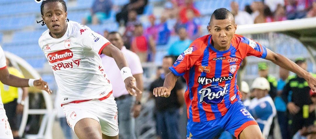 Fabián Cantillo en un partido contra Santa Fe. 