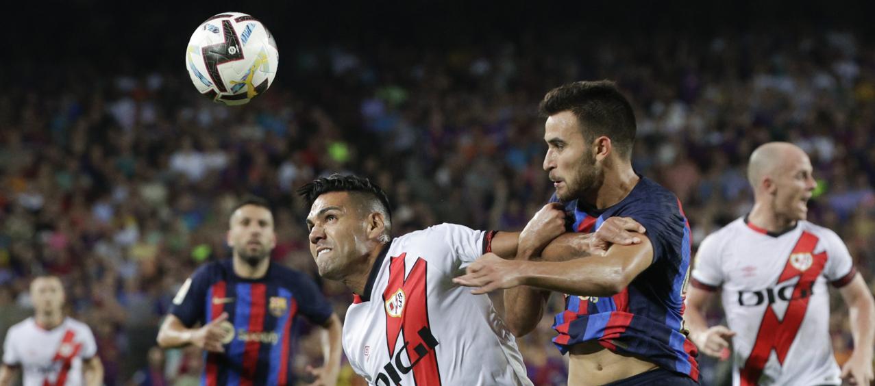 Falcao García durante un partido contra el Barcelona. 