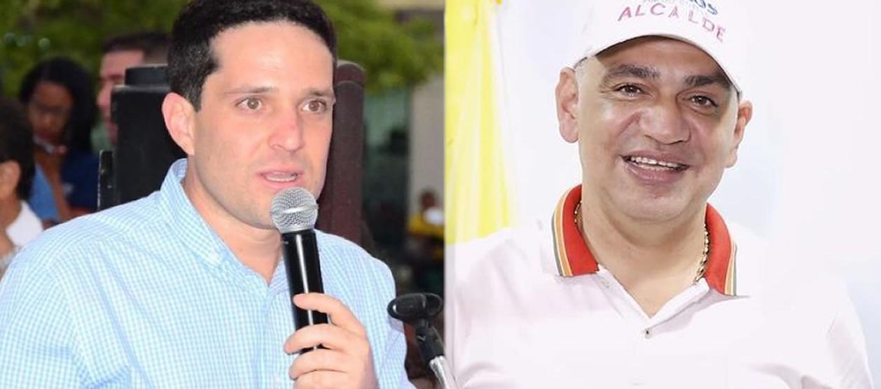 Camilo George, de Pro Santa Marta, y e alcalde electo Carlos Pinedo