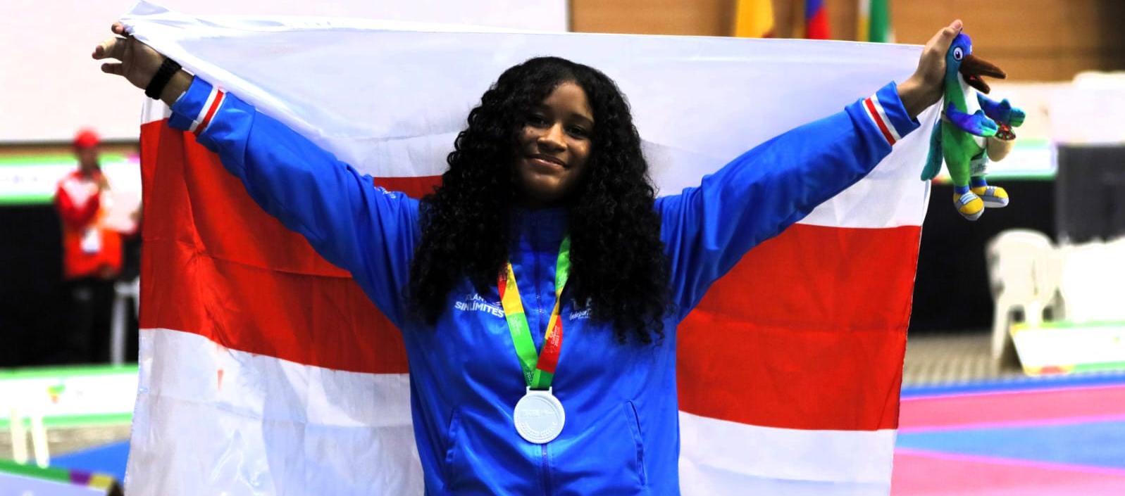 Joseling Amú, medalla de plata en la caregoría +80 kilogramos. 