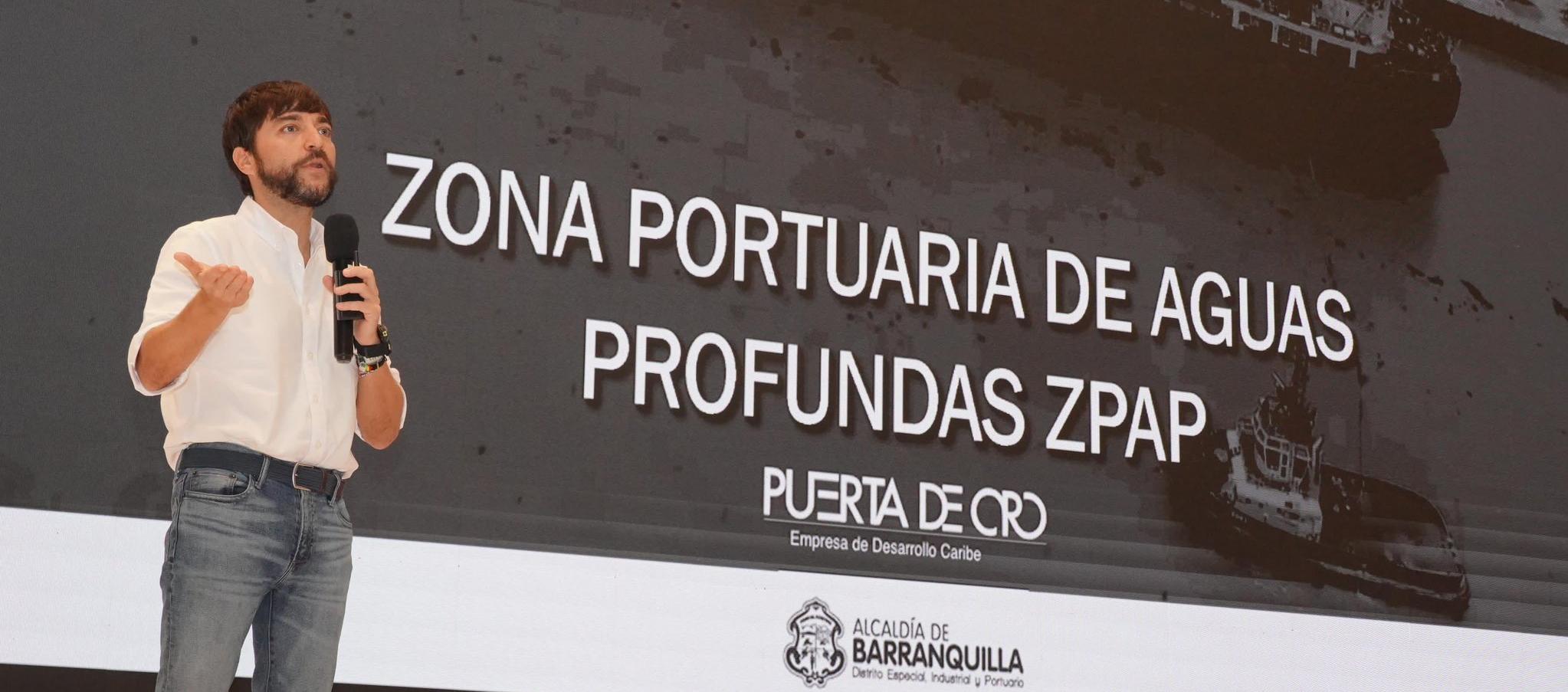 El alcalde Jaime Pumarejo en el foro Expoportuaria de Asoportuaria