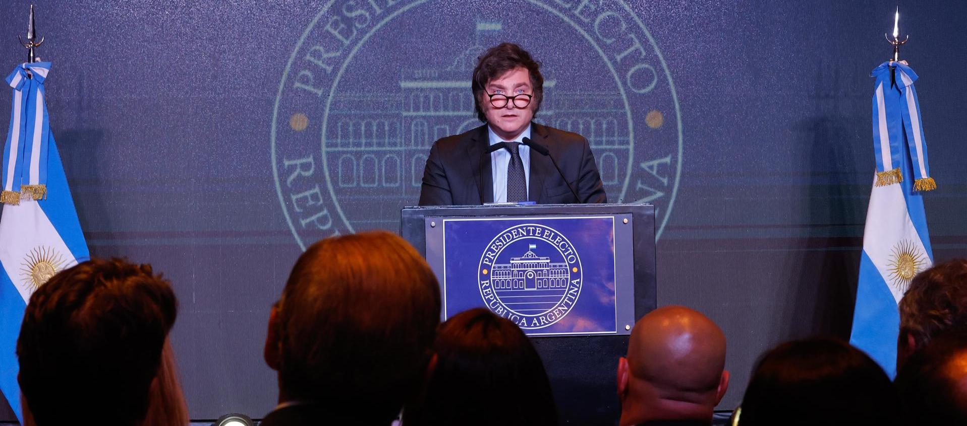 Javier Milei, presidente electo de Argentina