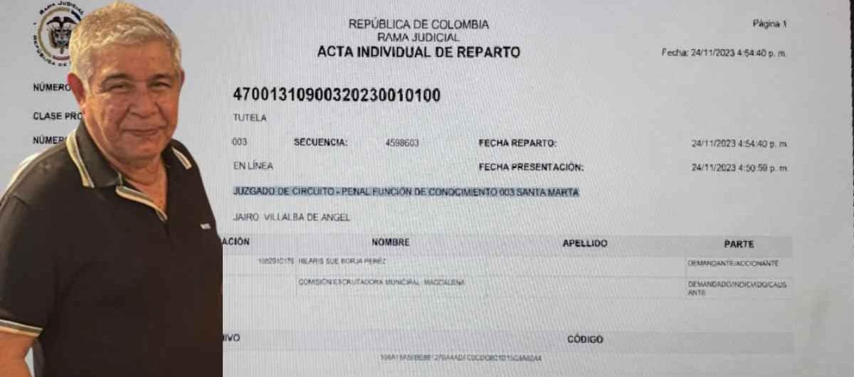 Juez Jairo Villalba De Ángel, papá del juez cuarto laboral, Carlos Villalba del Villar.