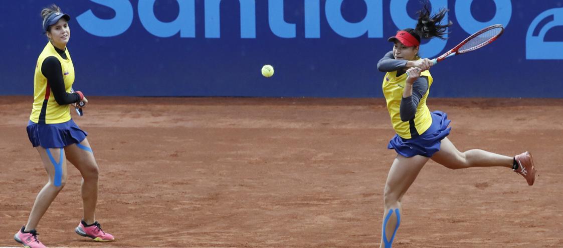 María Paulina Pérez y María Fernanda Herazo, plata en el dobles femenino de tenis.