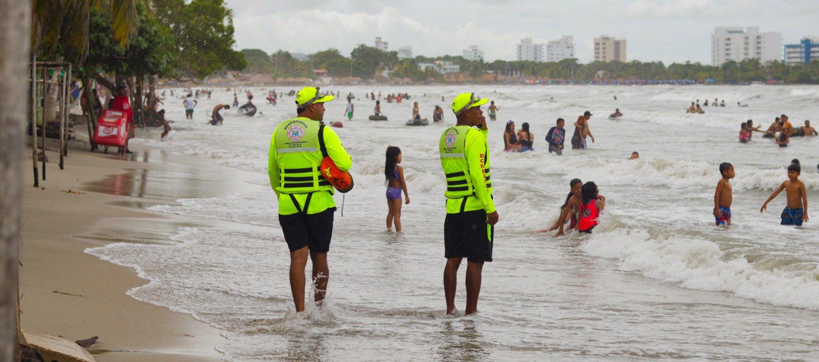 Salvavidas este domingo en las playas de Coveñas
