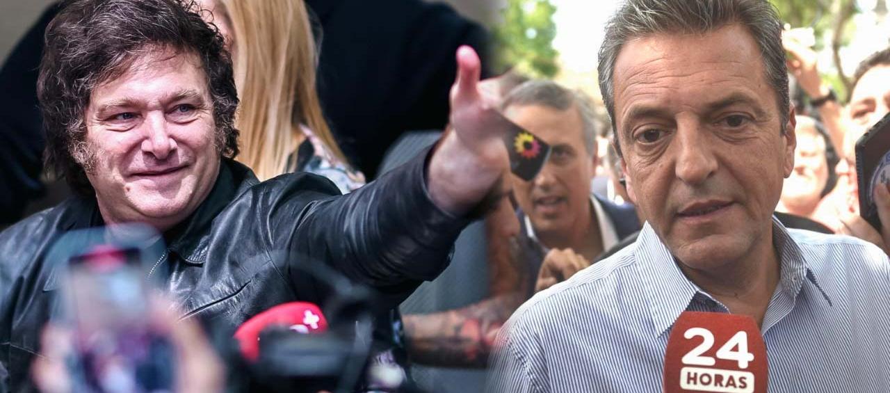 Javier Milei y Sergio Massa