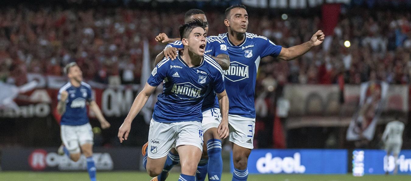 Daniel Ruiz marcó el gol del empate para Millonarios.