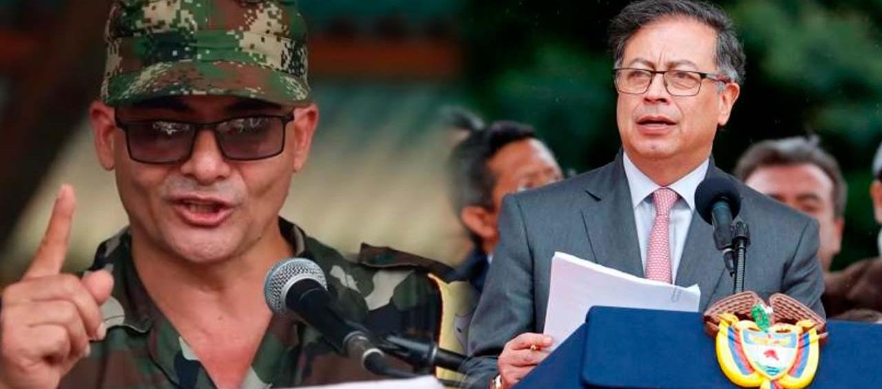 Alias 'Iván Mordisco' y el presidente Gustavo Petro