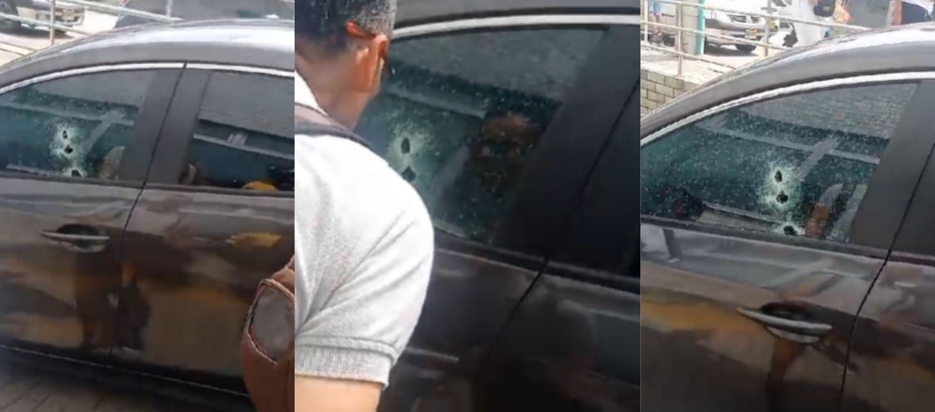 Así quedó el carro en el que se encontraba Danith Del Carmen Linero Morón.