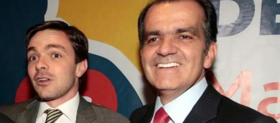 El excandidato presidencial Óscar Iván Zuluaga  y su hijo David Zuluaga Martínez