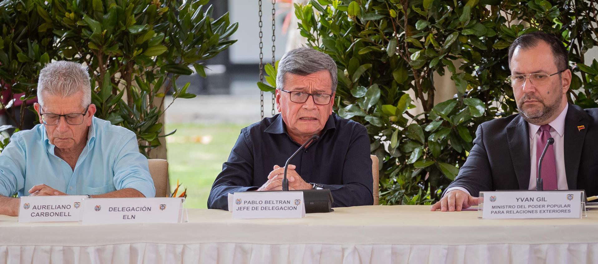  El jefe de la delegación del ELN, Pablo Betrán