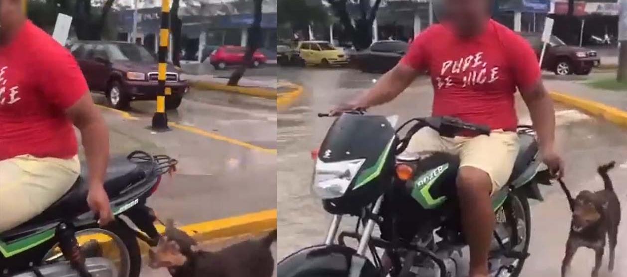 Momento exacto en el que el hombre es grabado por una mujer.