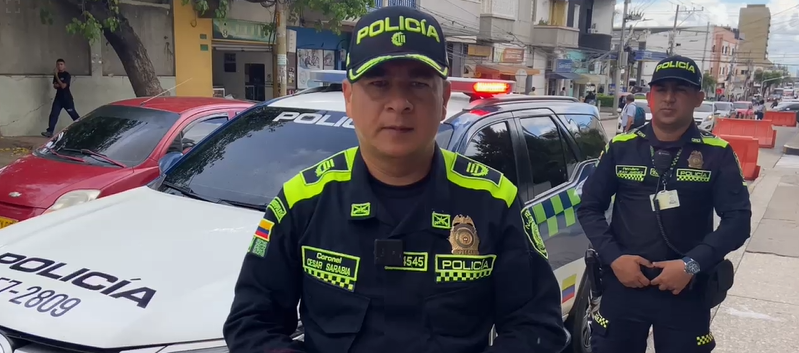 Coronel César Sarabia, Subcomandante de la Policía Metropolitana de Barranquilla.