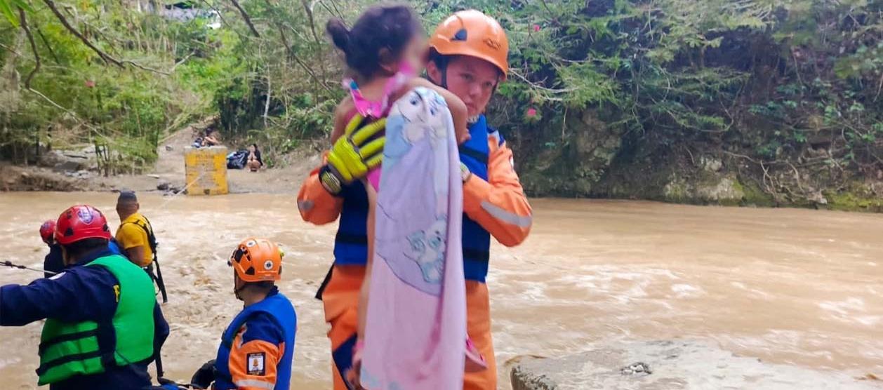 Uno de los menores rescatados en el río de Oro, Piedecuesta