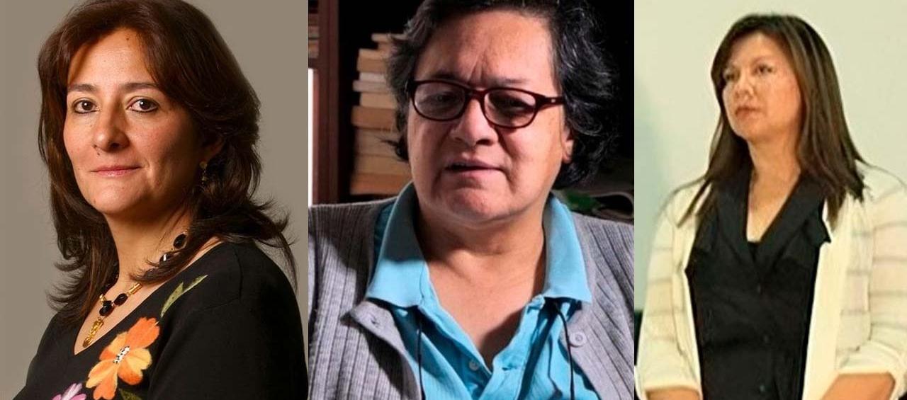 Las ternadas Ángela María Buitrago Ruiz, Amelia Pérez Parra y Luz Adriana Camargo Garzón.