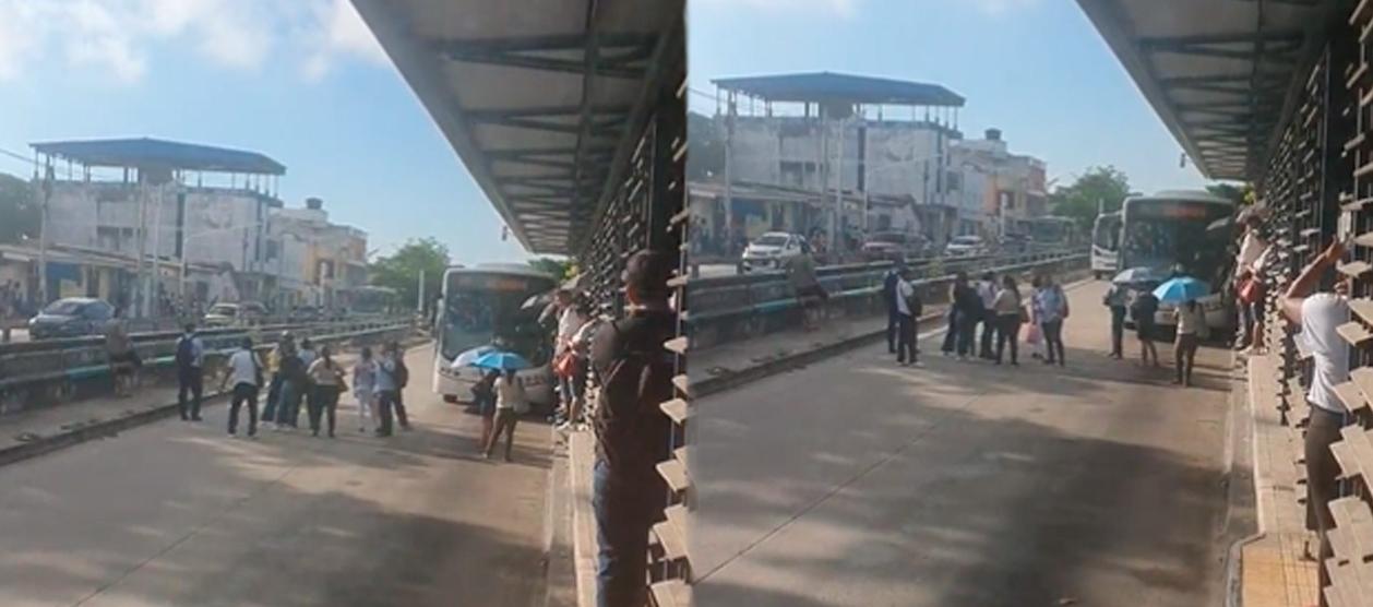 Bloqueo altura estación Buenos Aires.