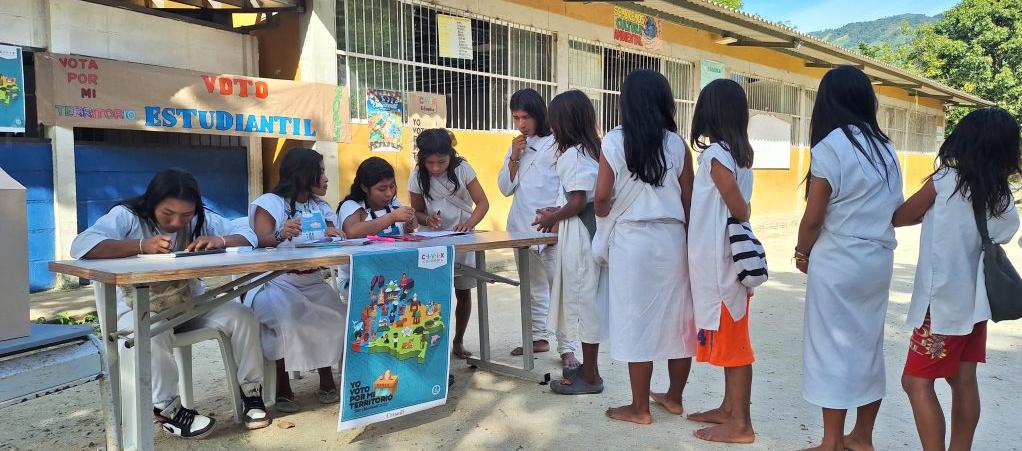 Voto Estudiantil 2023 en la Institución EtnoEducativa Distrital Zalemaku Sertuga, Sierra Nevada de Santa Marta