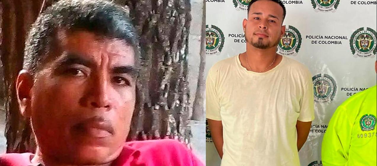 Rodolfo José García Sierra (izquierda), y el presunto homicida Andrés Mauricio Coba Silvera. 