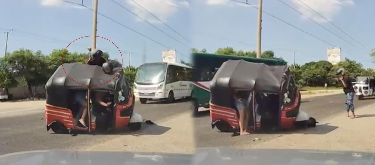El conductor de la moto no habría sufrido lesiones de gravedad.