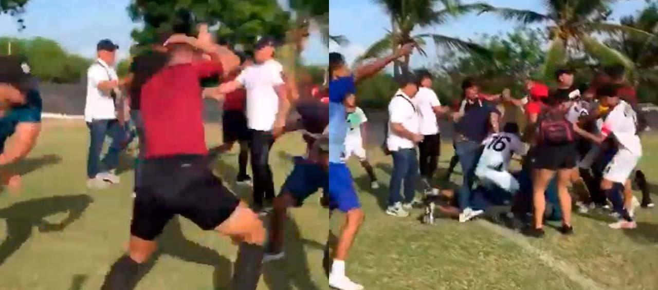 La agresión fue en un partido de la Liga del Atlántico.