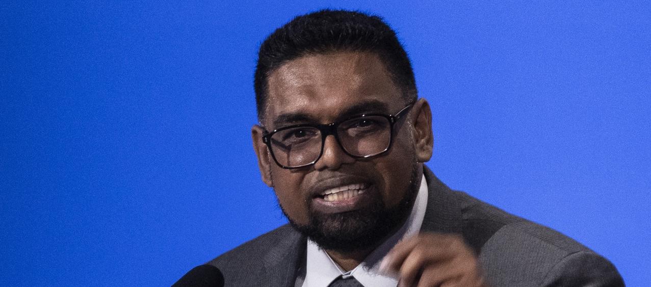 El presidente de Guyana, Irfaan Ali.