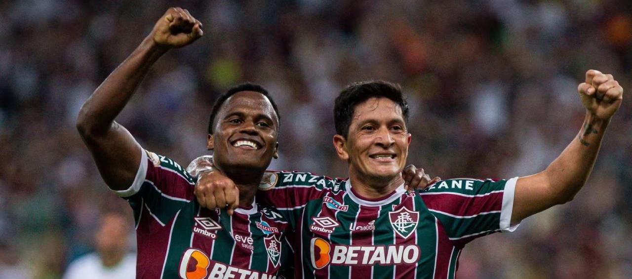 Jhon Arias y Germán Cano, figuras de Fluminense. 
