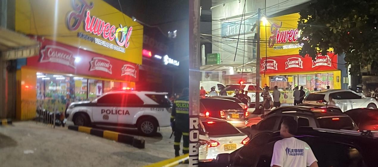 La Policía en el lugar de los hechos. 