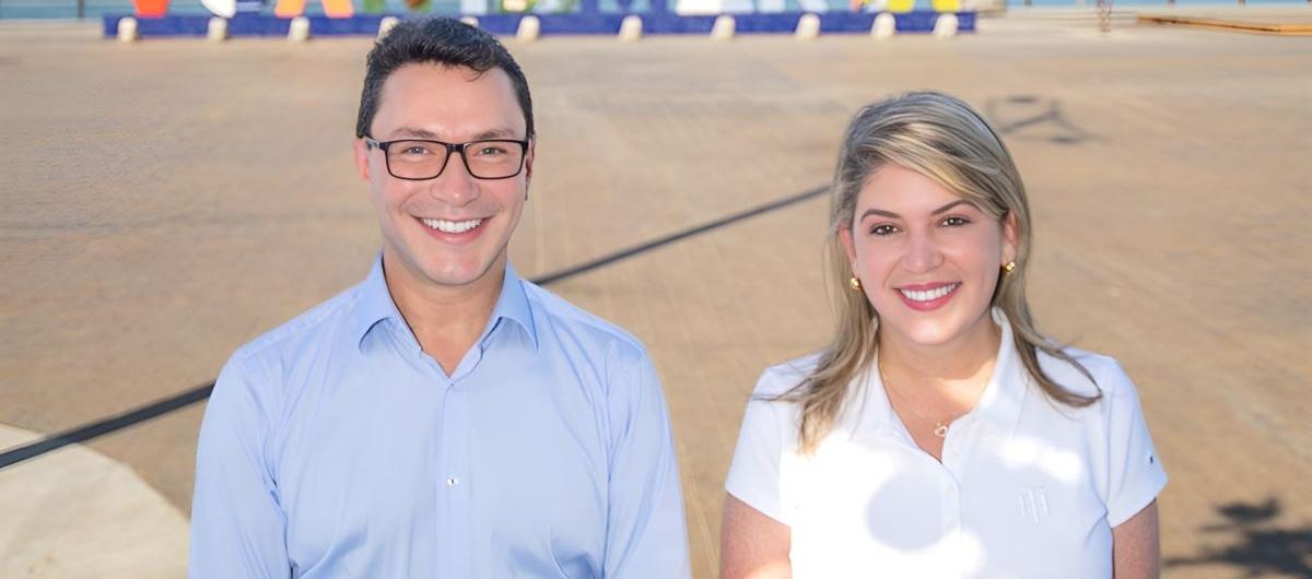 El exgobernador del Magdalena, Carlos Caicedo y la Alcaldesa de Santa Marta, Virna Jhonson. 