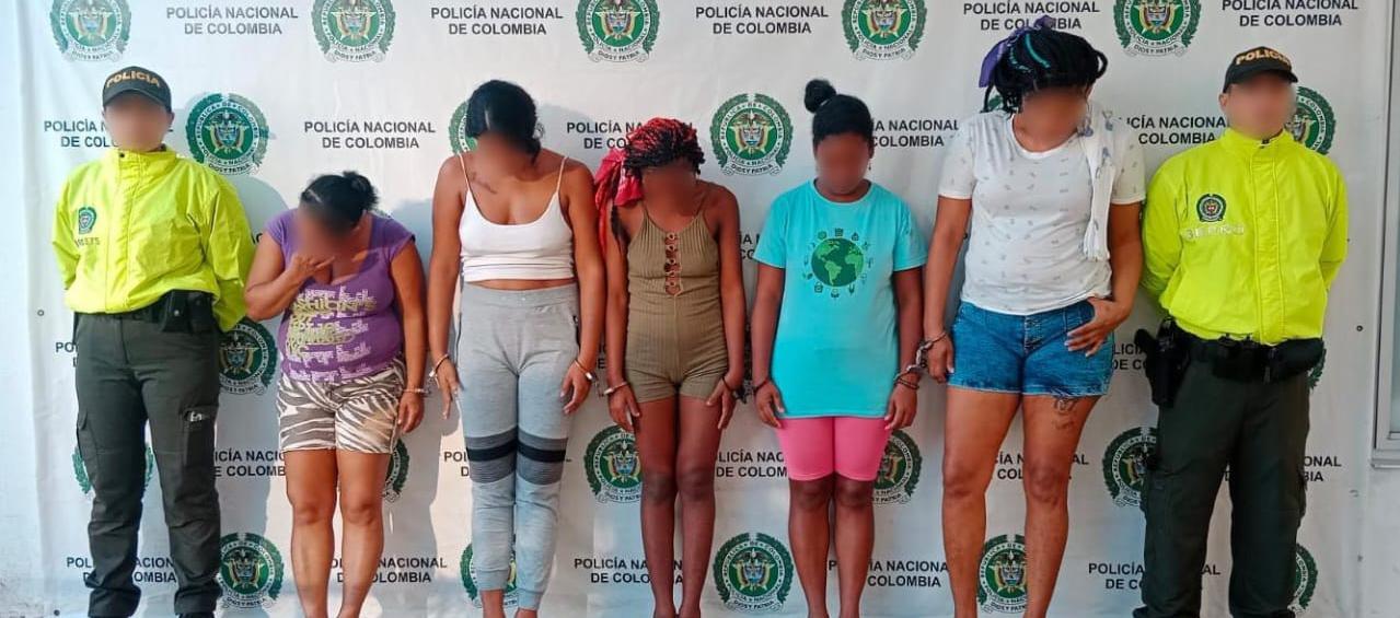 Capturadas por el delito de trata de personas.