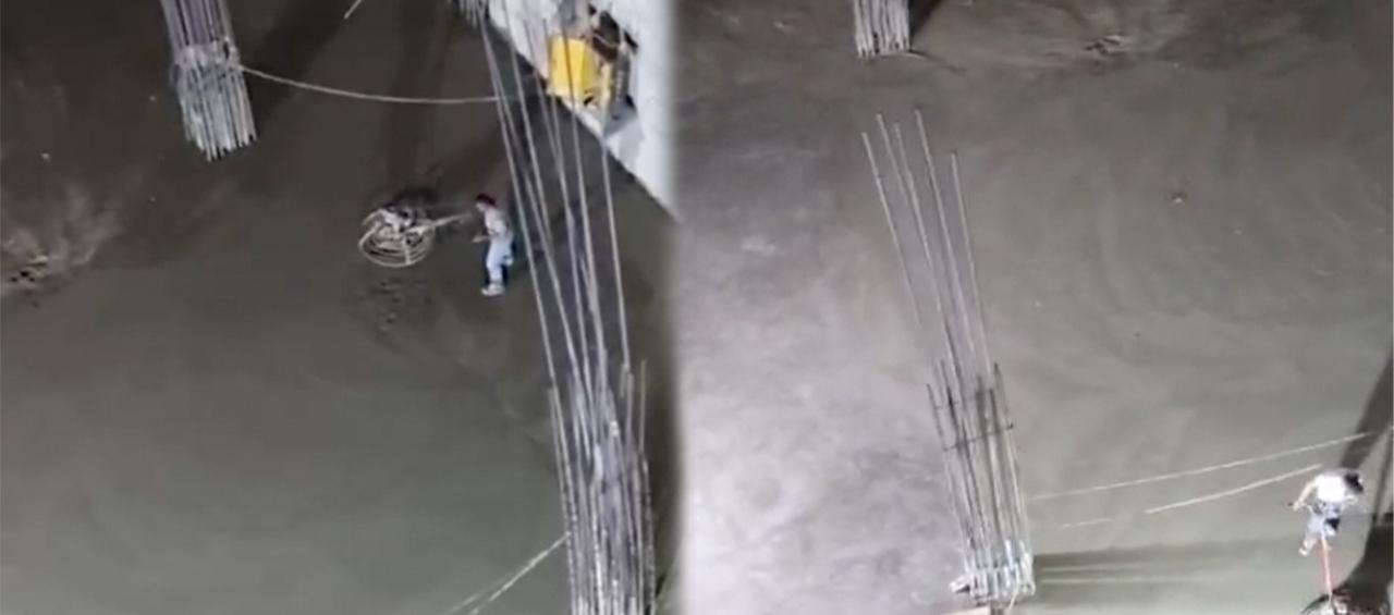 Edificio en construcción en el barrio El Golf. 