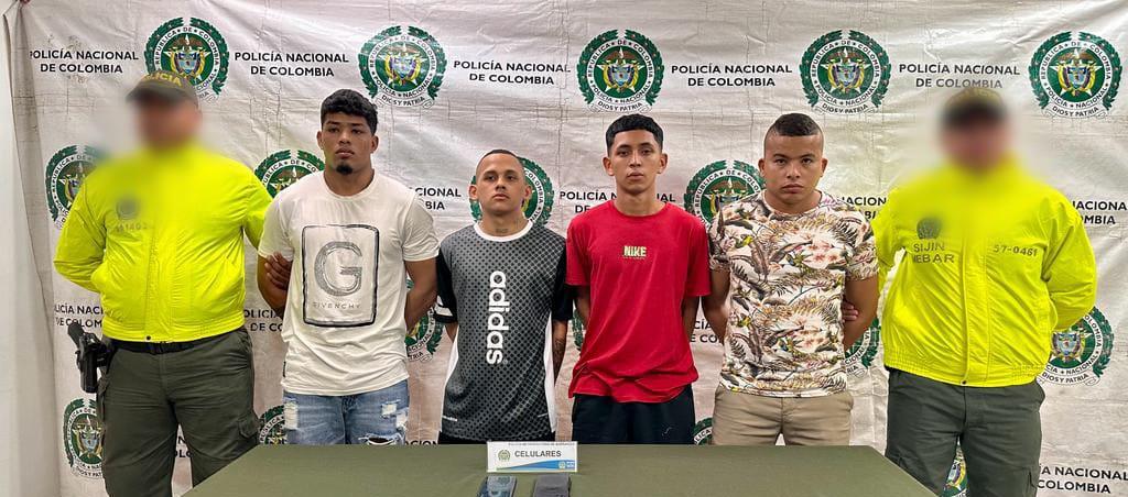 Delincuentes capturados.