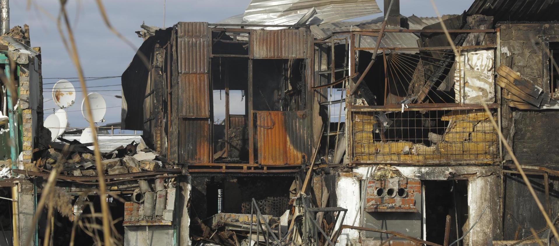 Daños causados por un dron en Odesa, Ucrania. 
