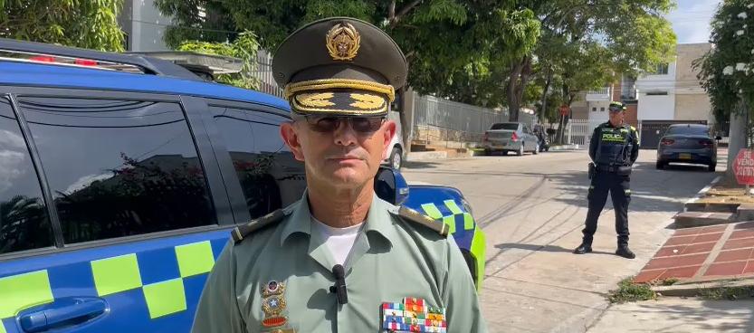 El Brigadier General Jorge Urquijo, comandante de la Policía Metropolitana de Barranquilla