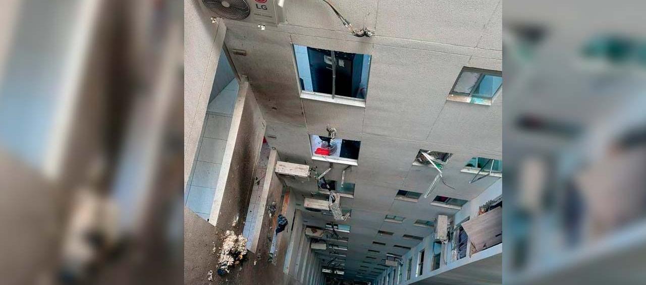 Edificio donde se registró la explosión. 