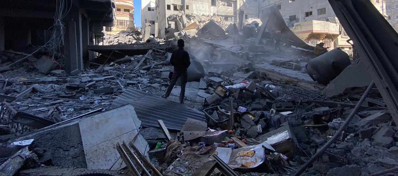 Imagen de la devastación en Gaza.