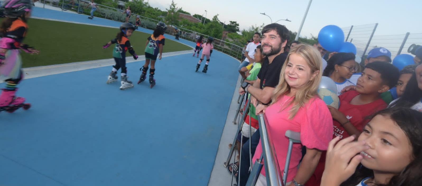 Gobernadora del Atlántico, Elsa Noguera, con el Alcalde de Barranquilla, Jaime Pumarejo.