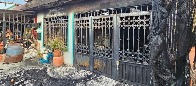 Vivienda donde se originó el incendio. 