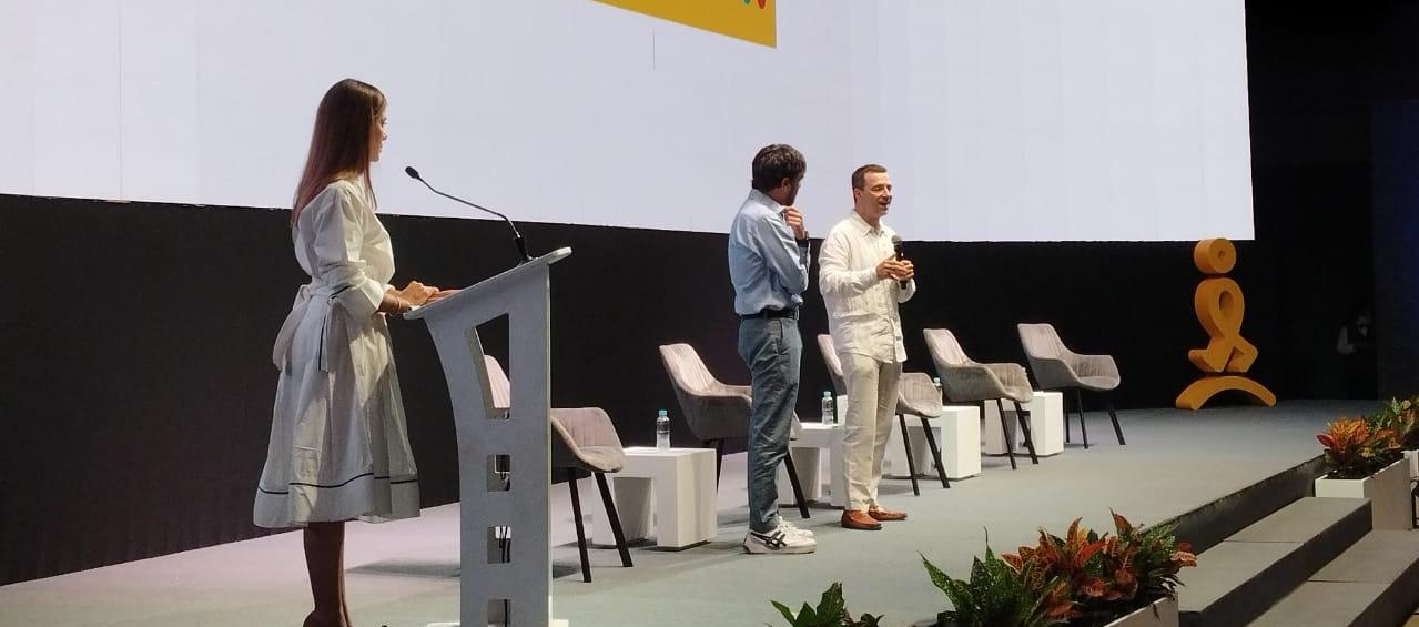 Jaime Pumarejo y Ramiro López-Ghio,  representante del BID en Colombia.