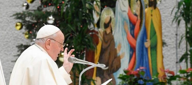 El Papa se reunió en una cena navideña con los empleados del Vaticano