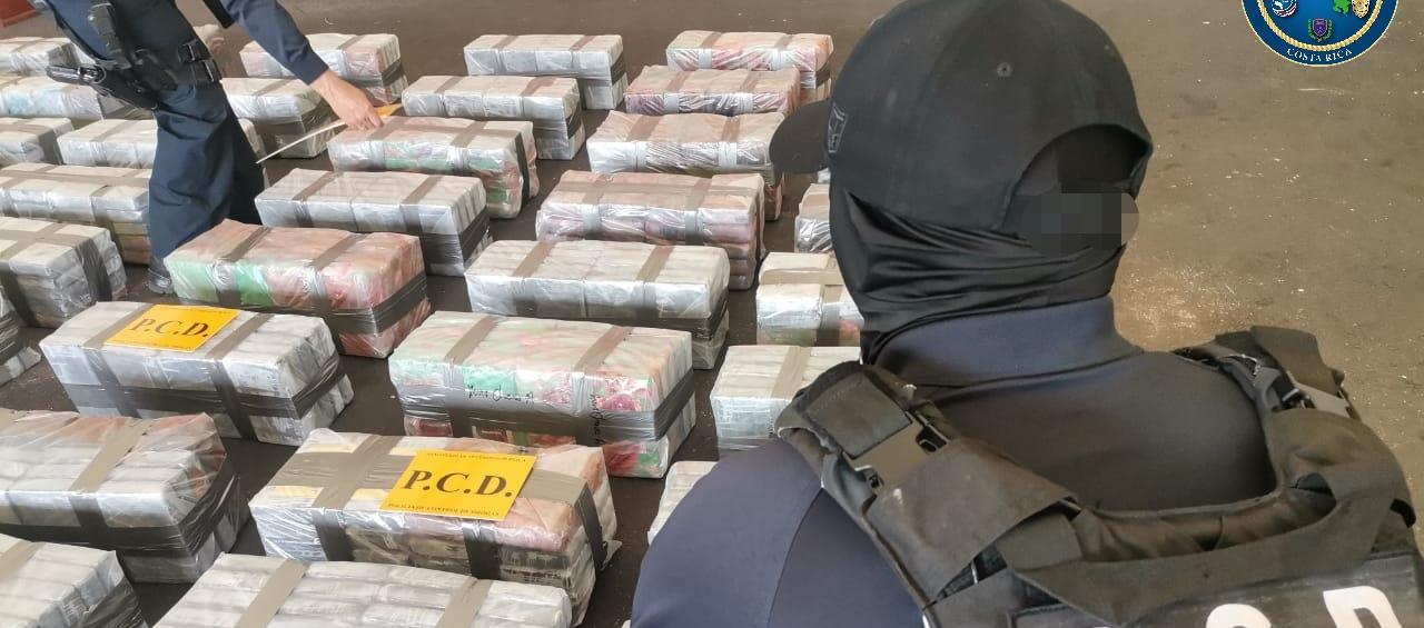 Droga incautada por la Policía de Costa Rica. 