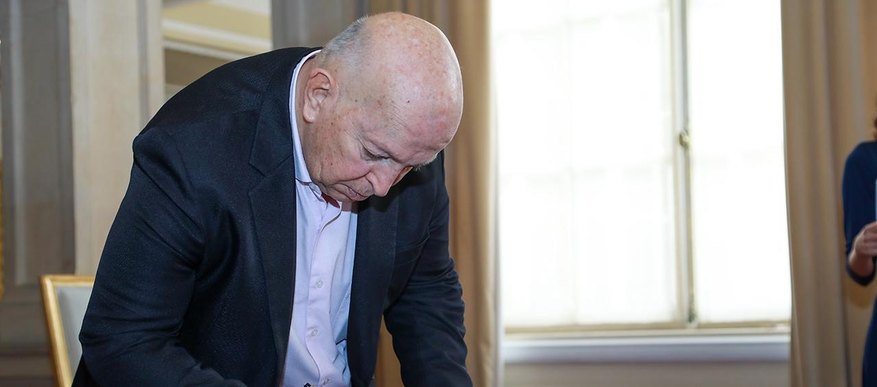 Otty Patiño, durante su posesión como Alto Comisionado para la Paz.