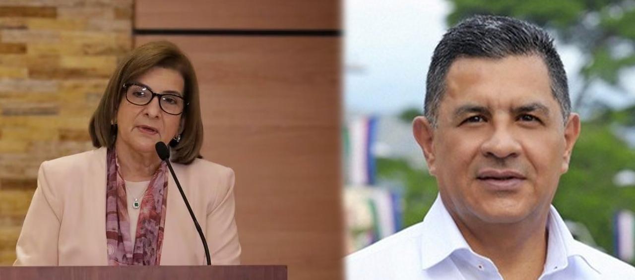La procuradora Margarita Cabello y el alcalde de Cali, Jorge Iván Ospina.
