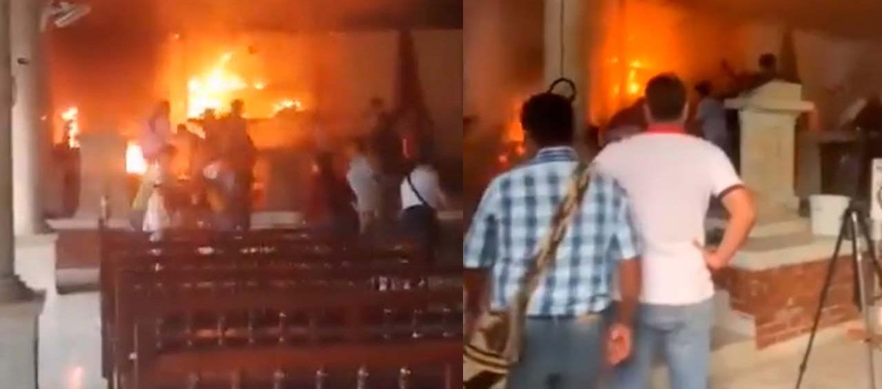 Incendio en la parroquia Nuestra Señora del Carmen