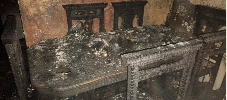 La mayor parte de la vivienda quedó reducida a cenizas