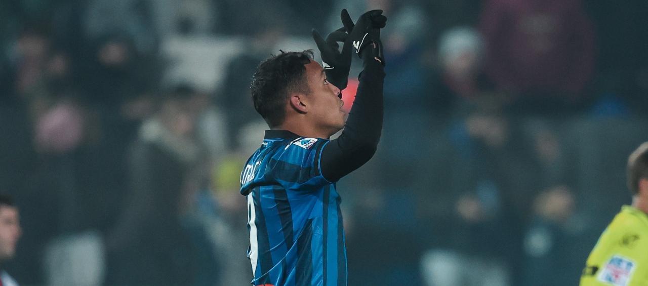 Luis Fernando Muriel en la celebración de su gol ante el Milan.