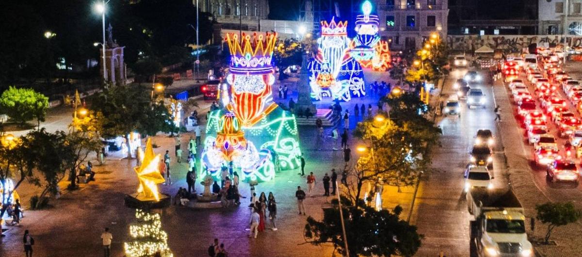 Iluminación navideña en Cartagena
